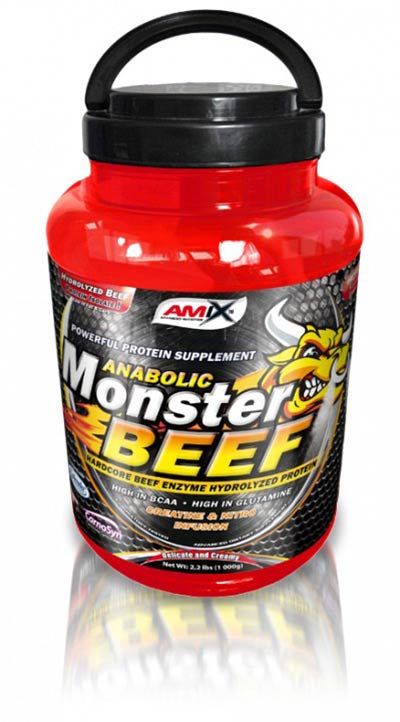 AMIX Monster Beef 1000g Strawberry-Banana ( Eper-Banán)