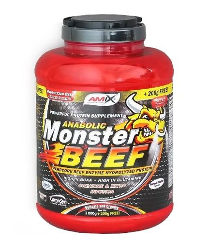 AMIX Monster Beef 2200g Strawberry-Banana ( Eper-Banán)